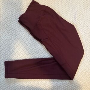 Women's Burgundy Leggings